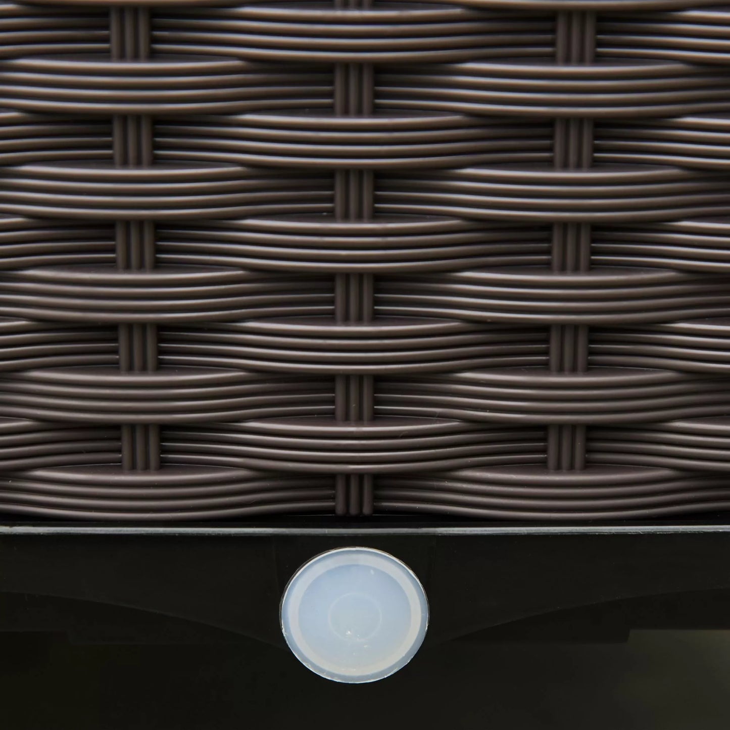 Paaukštintas lysvas, 6 dalių, augalų dėžė su drenažo skylutėmis, ratano imitacija, gėlių lovelis, pasidaryk pats (DIY), rudas, 40 x 40 x 44 cm