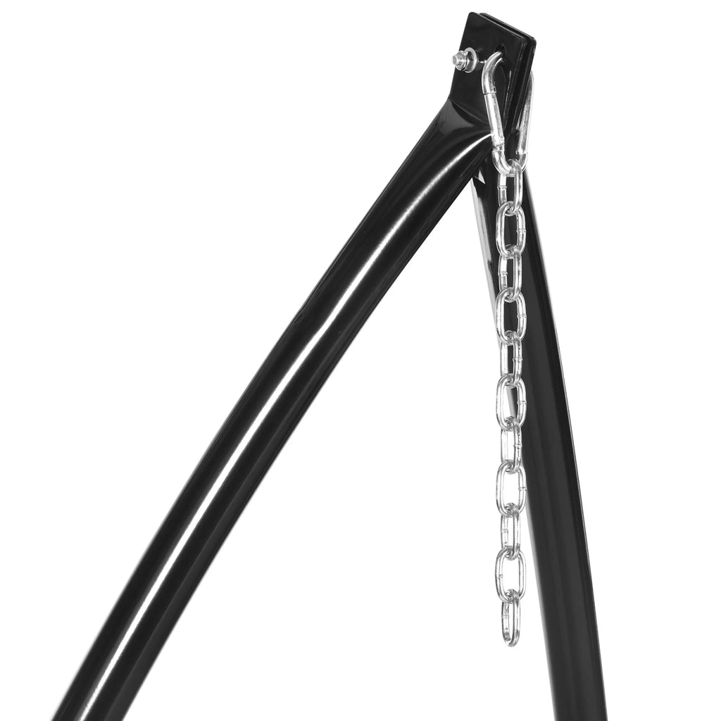 Stovas kabančiam krėslui, stabilios x-formos, metalas, iki 120kg, juodas