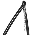 Stovas kabančiam krėslui, stabilios x-formos, metalas, iki 120kg, juodas