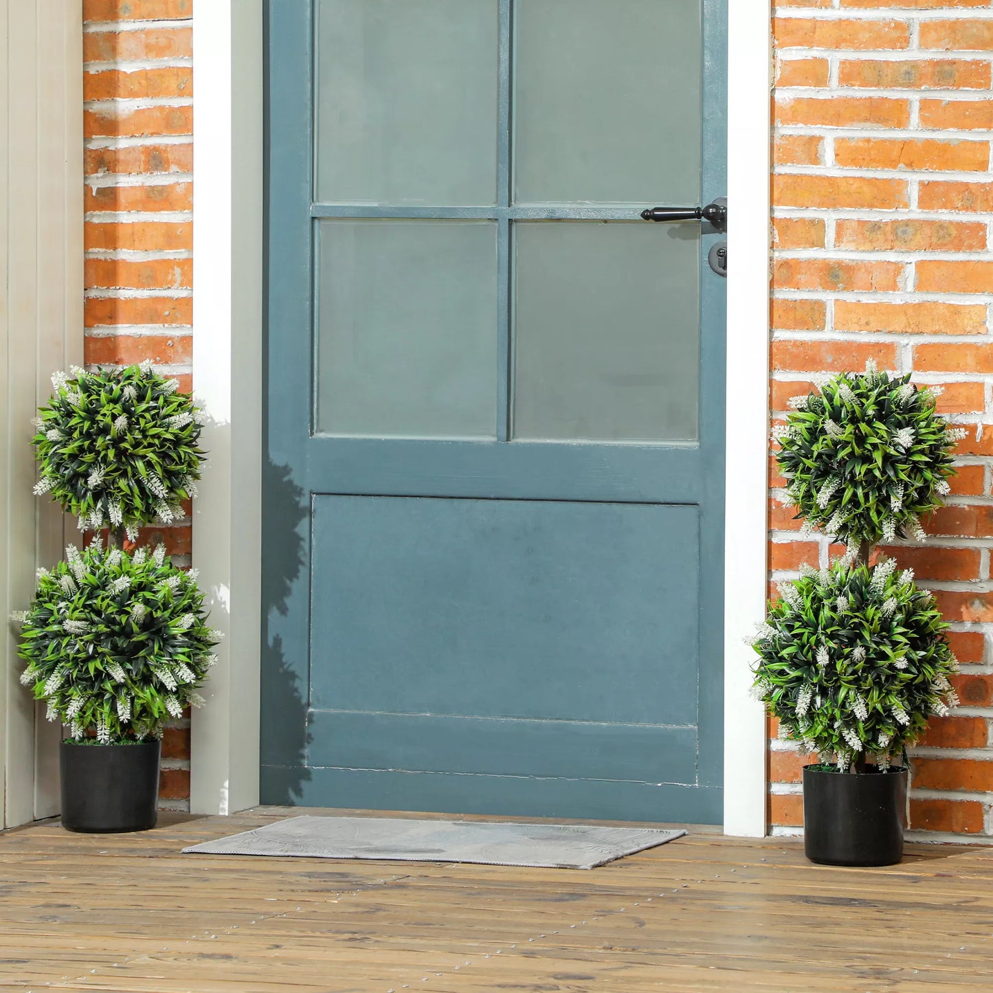 2 vnt. rinkinys Dirbtiniai augalai, UV spinduliams atsparūs dirbtiniai augalai vazone, 70 cm kambariniai augalai svetainei, sodui