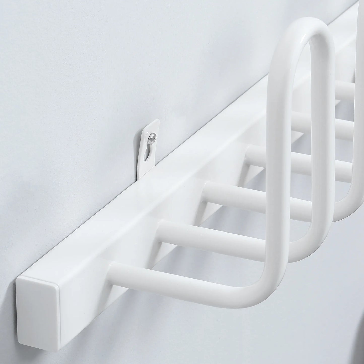 Batų džiovintuvas, elektrinis, temperatūra iki 55 °C, montuojamas ant sienos, plieninis, baltas, 76 x 13 x 17 cm