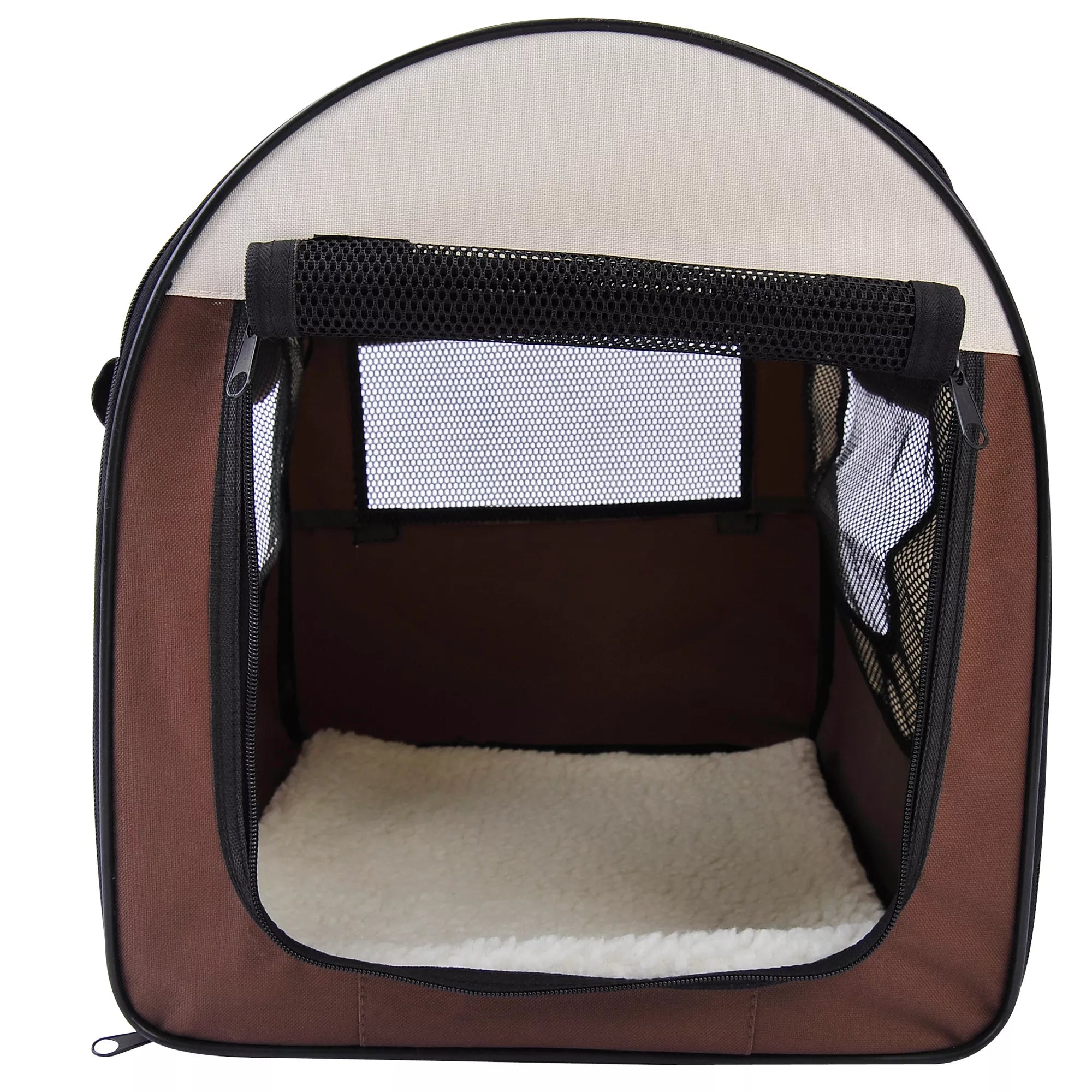 Suldoma šunų dėžė sulankstoma šunų transportavimo dėžė 61 x 46 x 51 cm transportavimo dėžė su rankenomis pagalvėlė šunų krepšys transportavimo krepšys šunims katėms kelionėms automobiliu stovyklavimui kavos