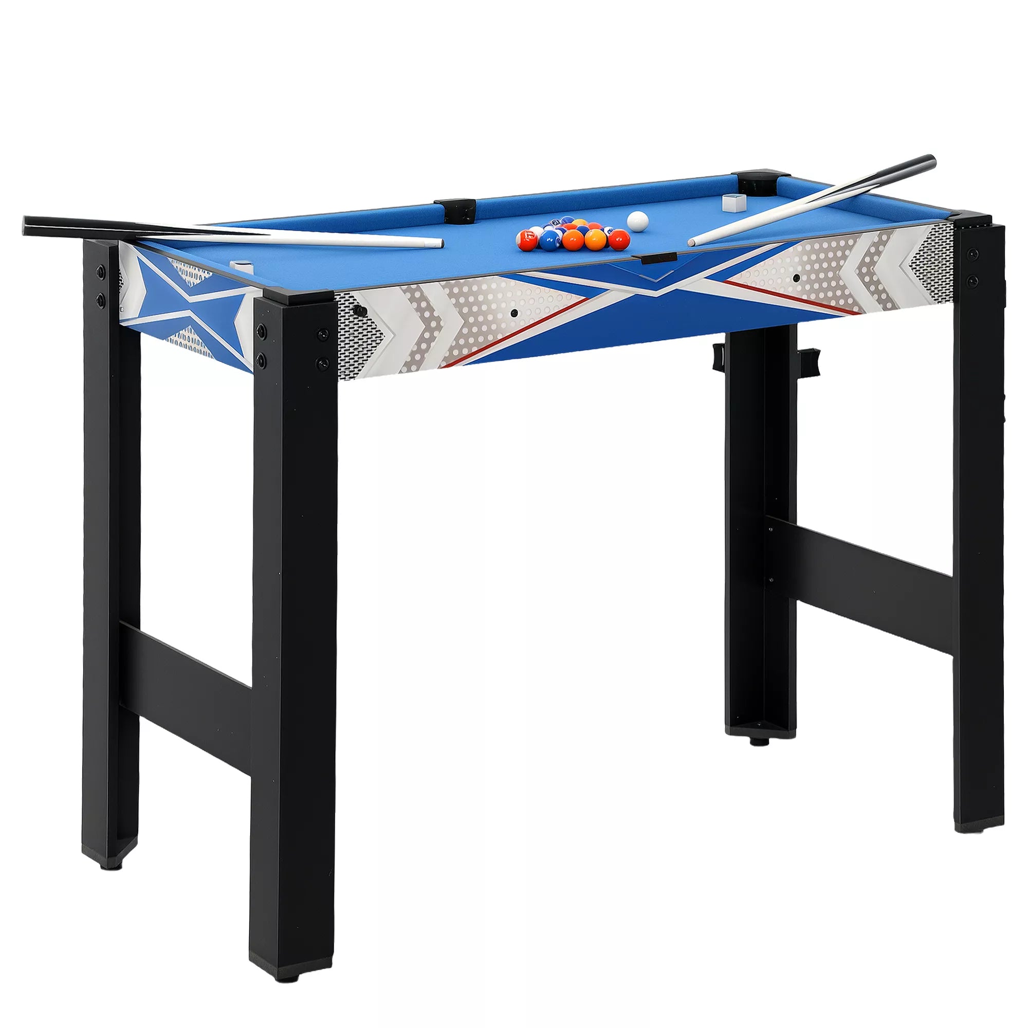 Daugiafunkcis žaidimų stalas 5-in-1 su priedais, 91x45,5x76 cm, mėlynas