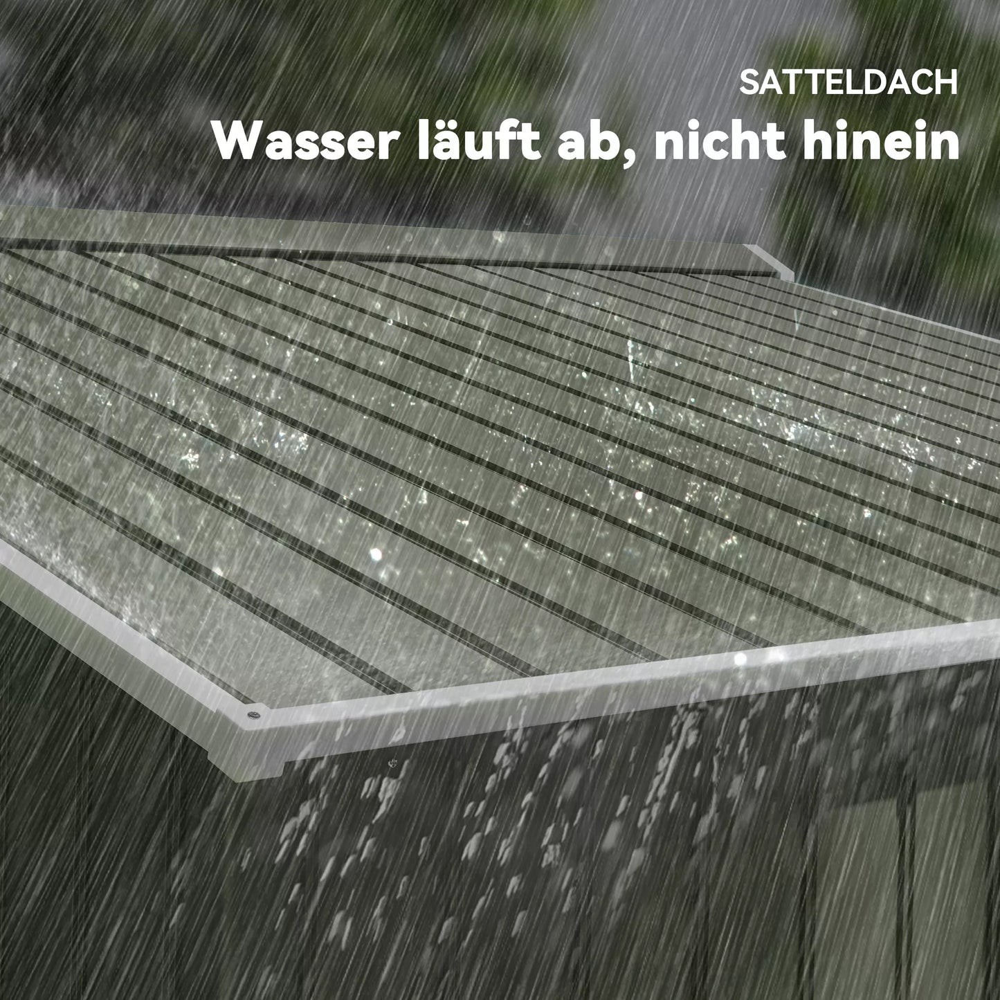 Metalinė sodo pavėsinė su stumdomomis durimis 2,77 x 1,95 x 1,92 cm, šviesiai žalia Outsunny