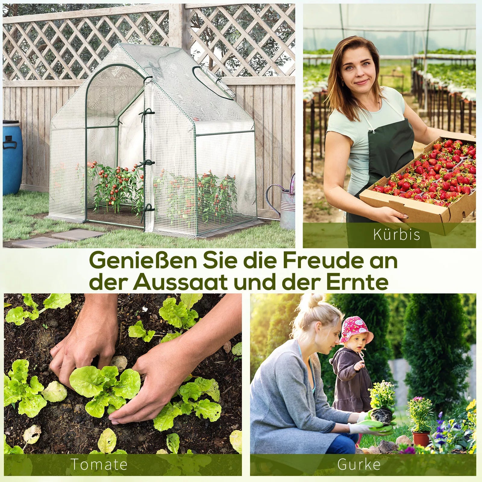 Šiltnamis, įvažiuojama, 1,80 x 1,00 x 1,68 m, Folinis šiltnamis, tvirta danga, Balta