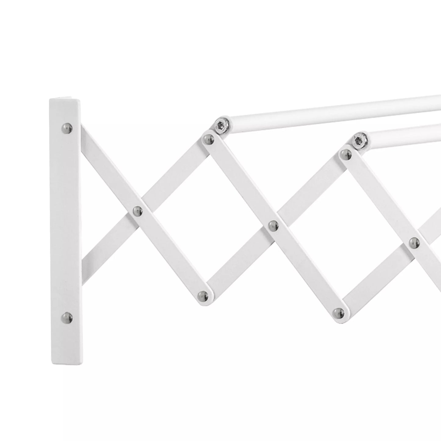 Išskleidžiama ir sulankstoma sieninė drabužių džiovykla, taupanti vietą, skirta naudoti viduje ir lauke, balta, 63,5 x 60 x 20 cm