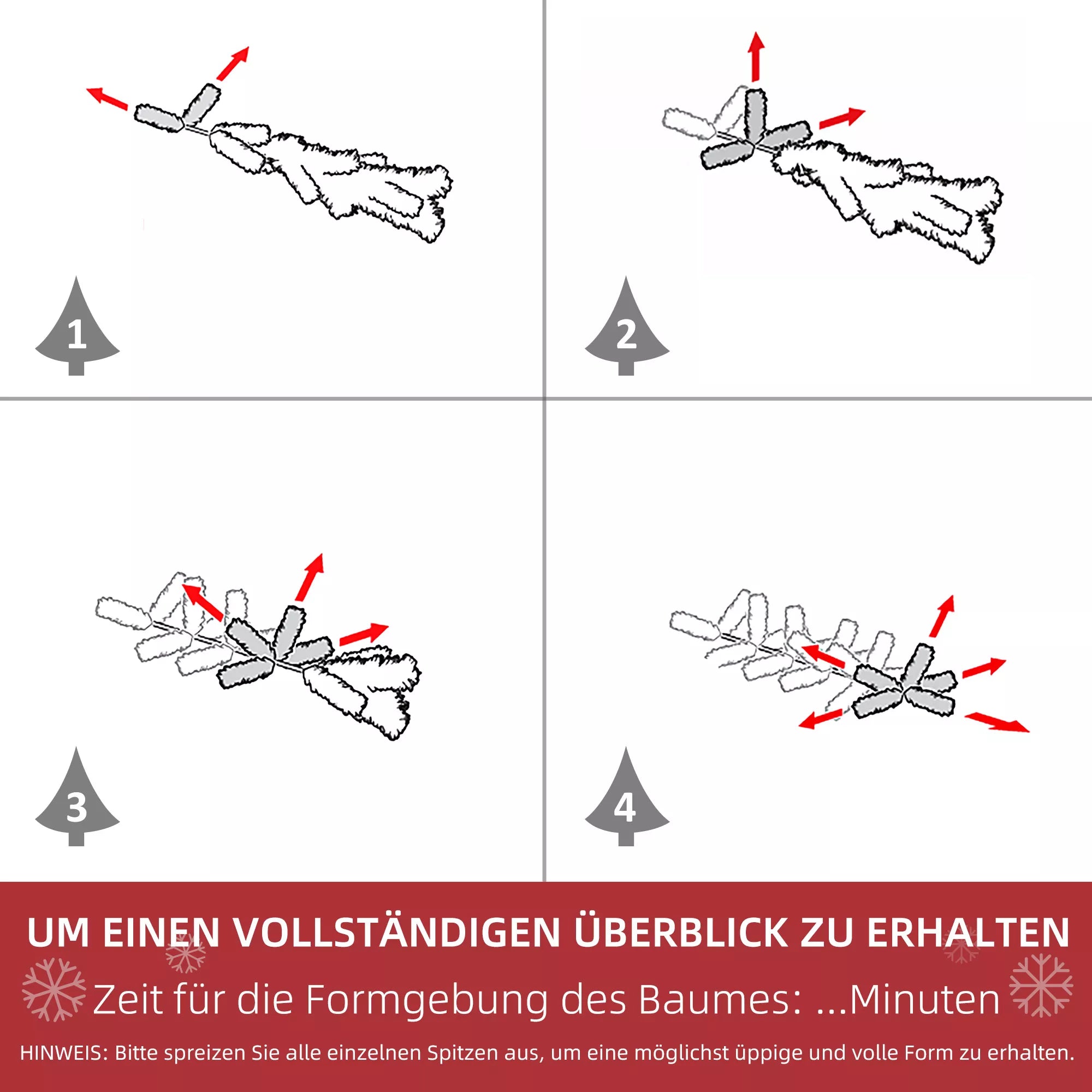 Dirbtinė Kalėdų eglė, su sniego efektu, atspari liepsnai, su vyrių tipo šakomis, žalia/balta