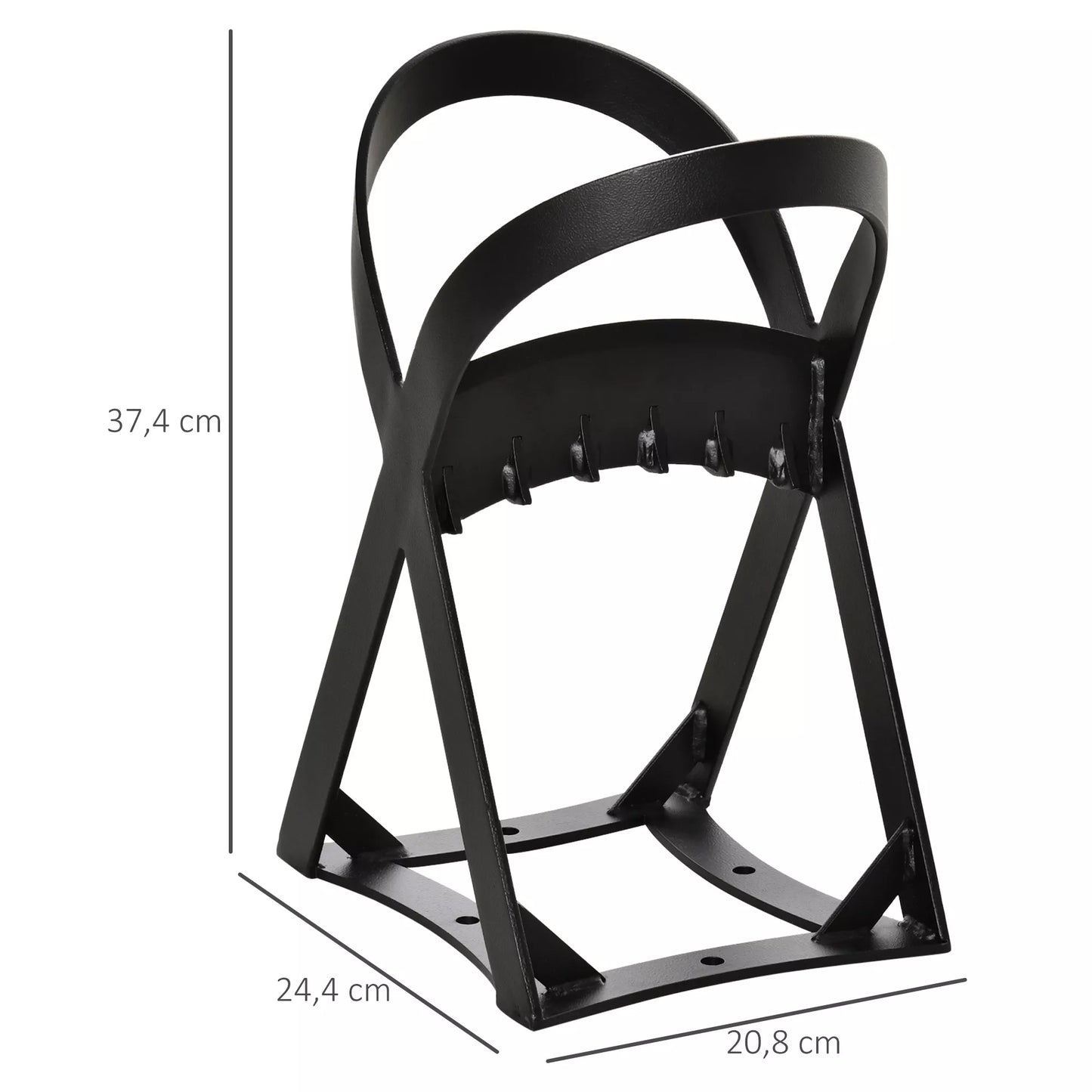 Rankinis anglinio plieno rąstų skaldytuvas, greitas malkų skaldymo įrankis, lengvai naudojamas stovyklavimui lauke, juodas 24,4 x 20,8 x 37,4 cm