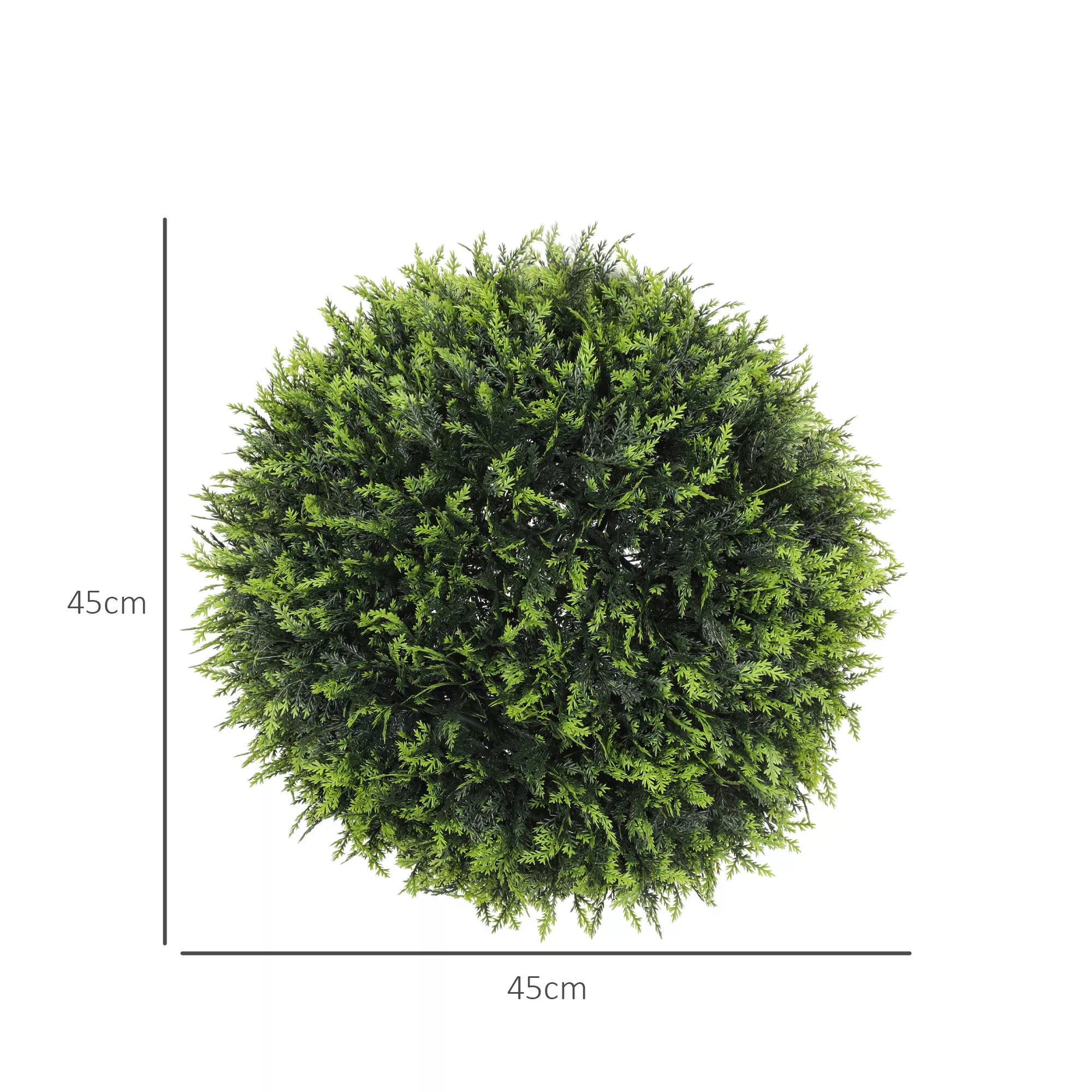 Dirbtinės gėlės, 2 vnt. rinkinys, UV spinduliams atsparios dekoratyvinės gėlės, dekoratyvinės gėlės, vidaus, lauko, 45 cm, žalios