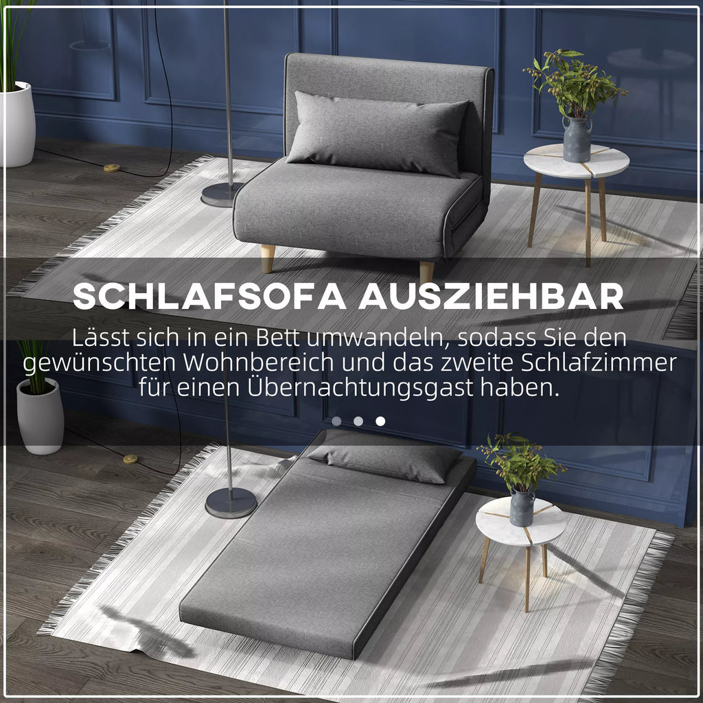 Sulankstoma sofa išskleidžiama į lovą nakvynei svečiui priimti