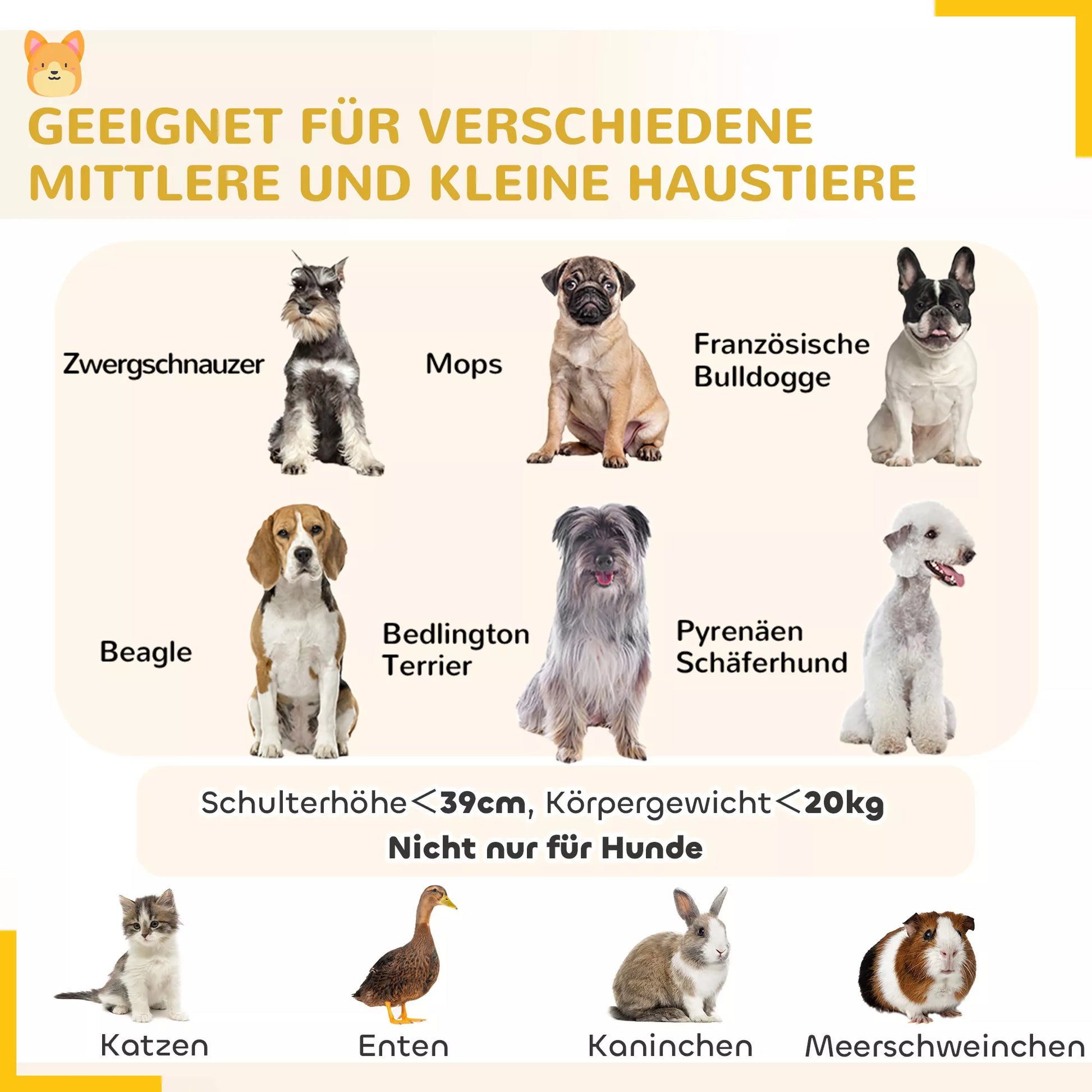 Šuniukų aptvaras, 76 cm aukščio/apie 2,5 m², 8 panelės, grindų danga, kombinuota stogo danga