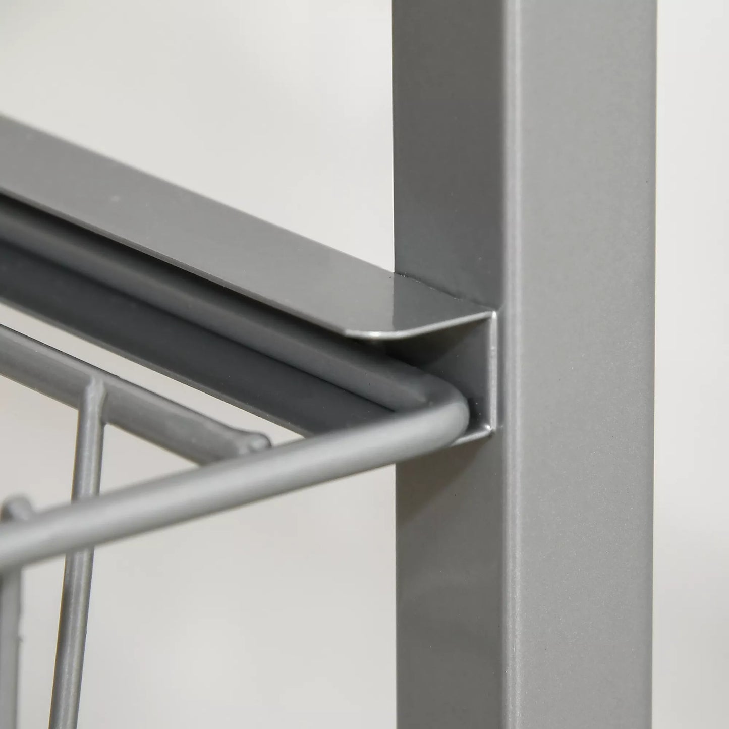 Virtuvės vežimėlis su ratukais, 4 lentynų virtuvės stovas su metaliniais krepšeliais, daugiafunkcis laikymo vežimėlis virtuvei, vonios kambariui, biurui, svetainei, sidabrinis