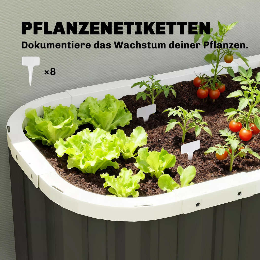 Aukšta pakelta cinkuoto plieno lysvė 61 cm gylio 136 x 53 x 61 cm – tamsiai pilka