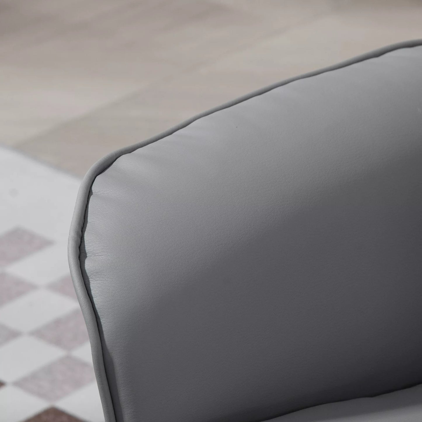 2 dalių fotelių komplektas su pakoja, reguliuojamas aukštis, atlošo pasvirimo funkcija, šviesiai pilkas