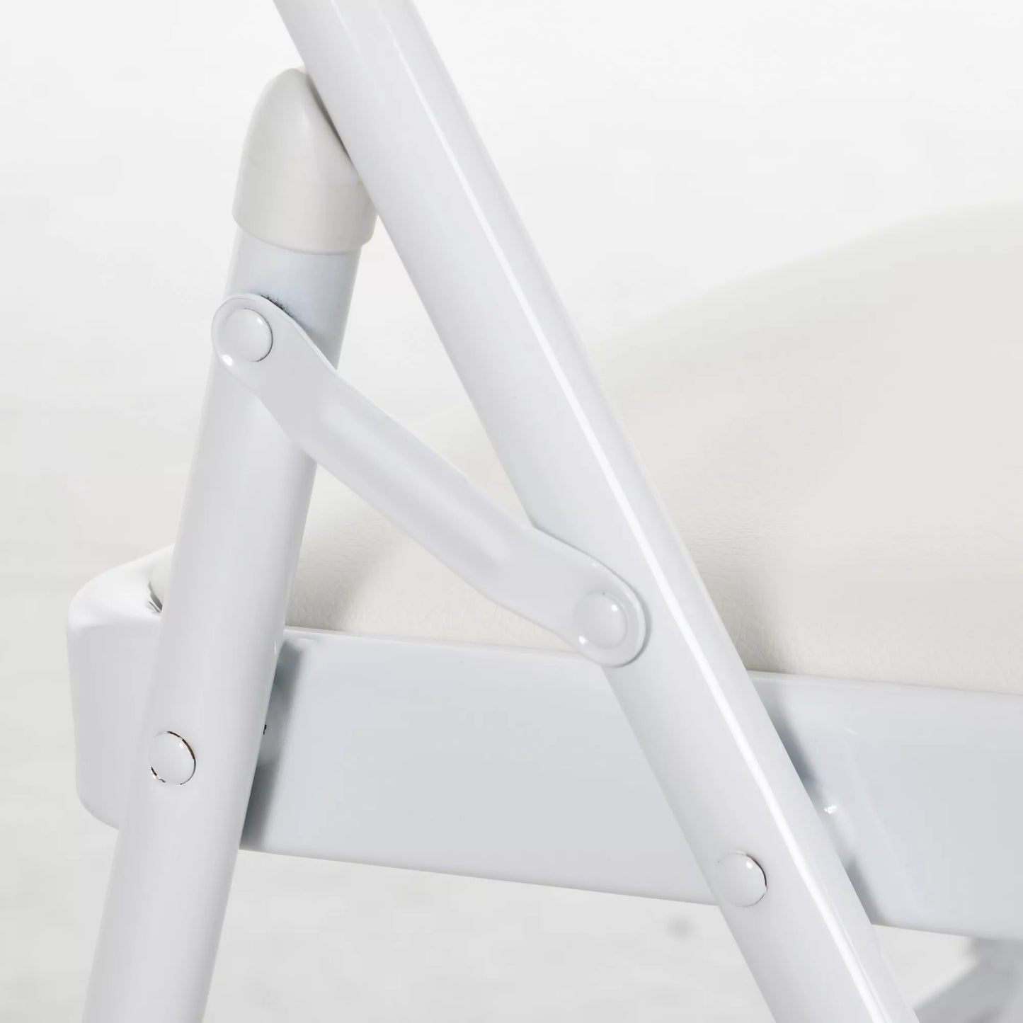 4 vnt. sulankstomų kėdžių rinkinys, nešiojamos biuro kėdės, metalinės kojos, sulankstoma kėdė biurui, priėmimui, laukimo kambariui, dirbtinė oda, balta