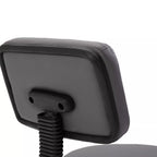 Salono taburetė, reguliuojamo aukščio, ergonomiška, 360° besisukanti, su 5 ratukais, pilkos spalvos sintetinė danga