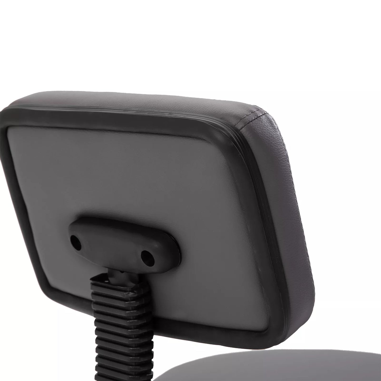 Salono taburetė, reguliuojamo aukščio, ergonomiška, 360° besisukanti, su 5 ratukais, pilkos spalvos sintetinė danga