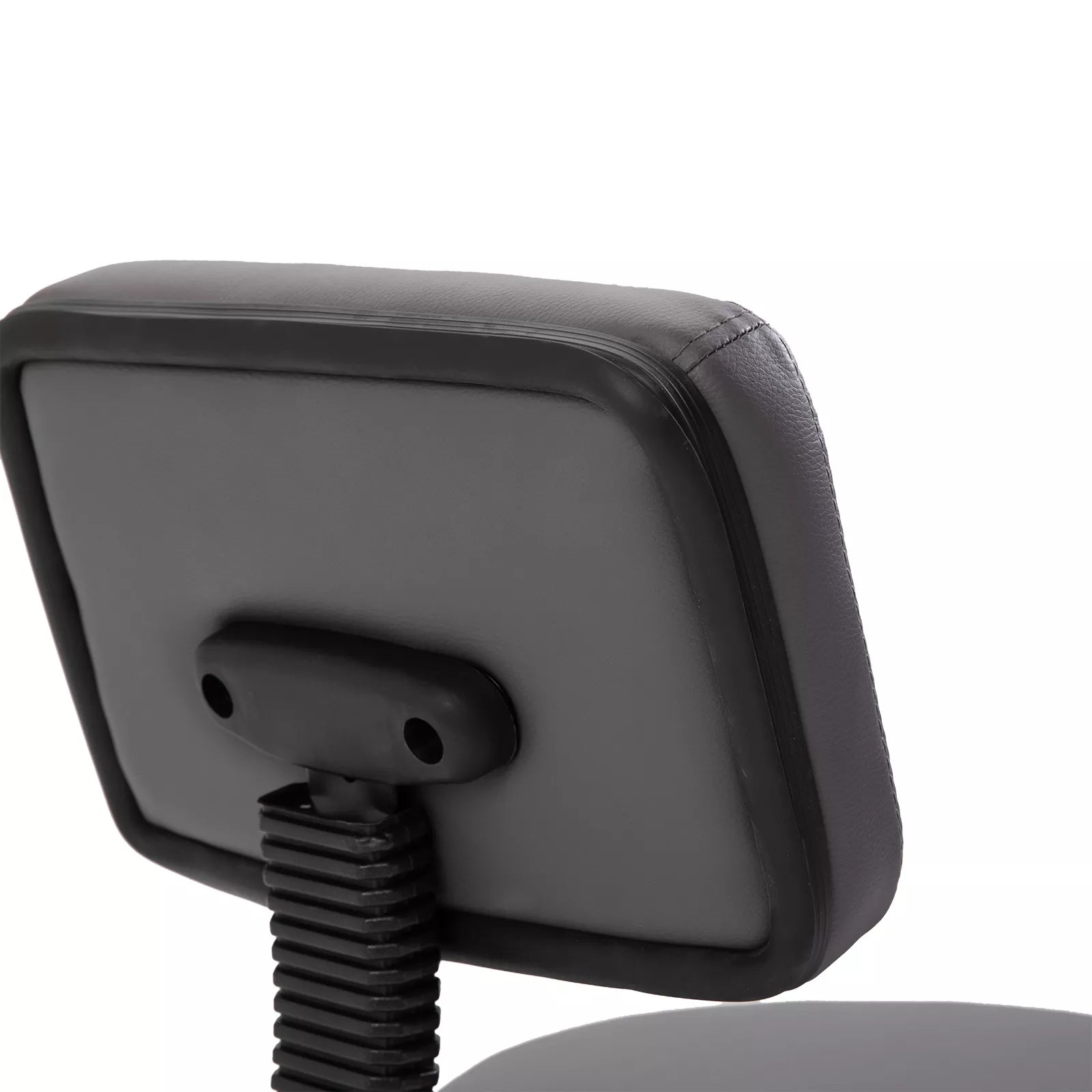 Salono taburetė, reguliuojamo aukščio, ergonomiška, 360° besisukanti, su 5 ratukais, pilkos spalvos sintetinė danga