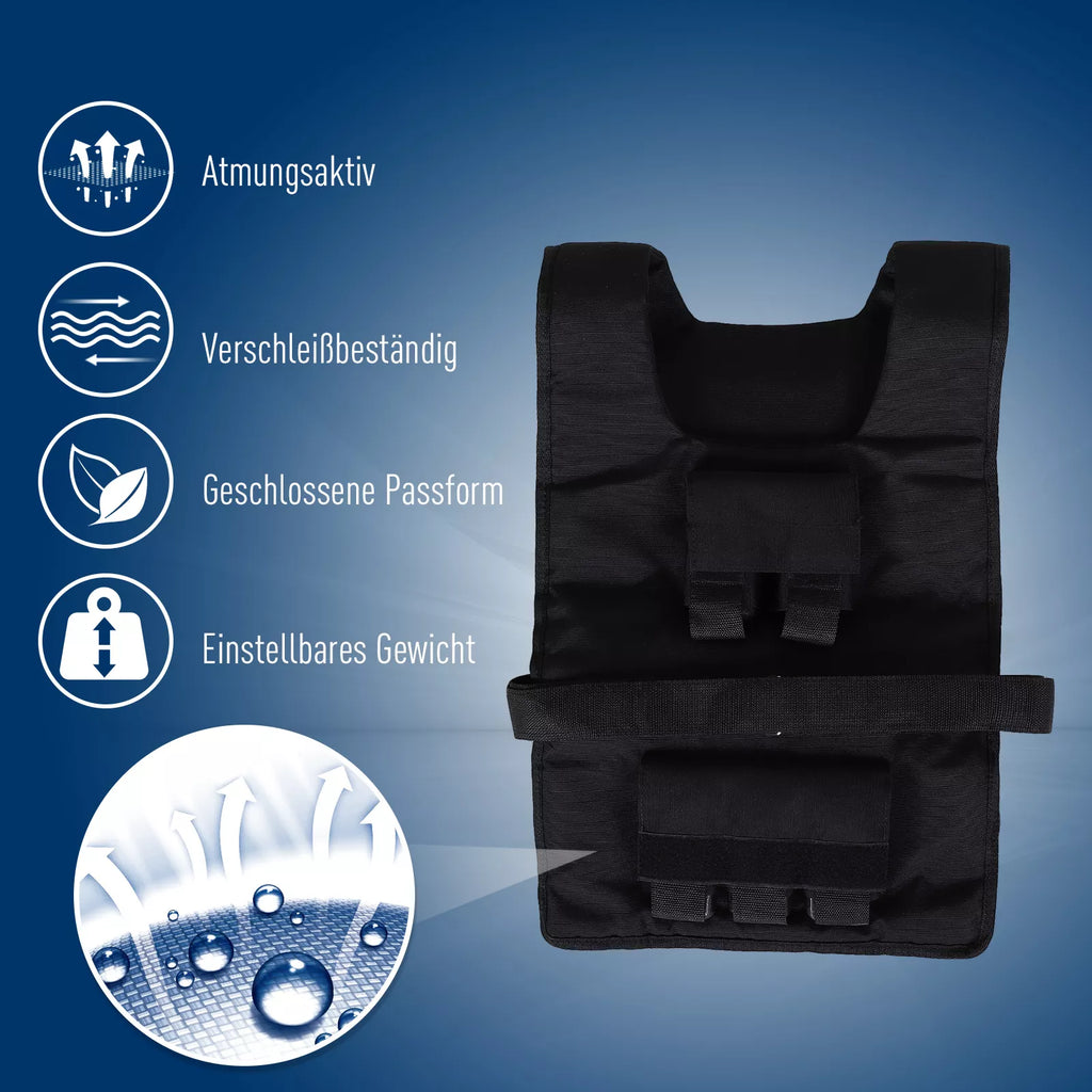Svorio liemenė 15 KG / 20 KG / 30 KG reguliuojama treniruočių liemenė su išimamais svoriais Bėgimo liemenė moterims ir vyrams raumenų auginimui, jėgos treniruotėms, bėgimui, fitnesui, kryžminiam treniravimui