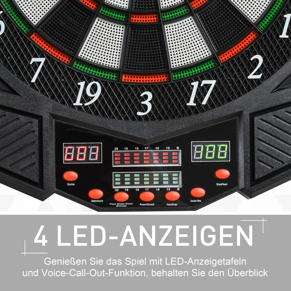 Elektroninis dartų taikinys Dartboard su balso pranešimais Anglų kalba LED indikatoriai 12 dartų 27 žaidimai 216 variantai Dartų automatas su durelėmis Dartų taikinys rinkinys iki 8 žaidėjų