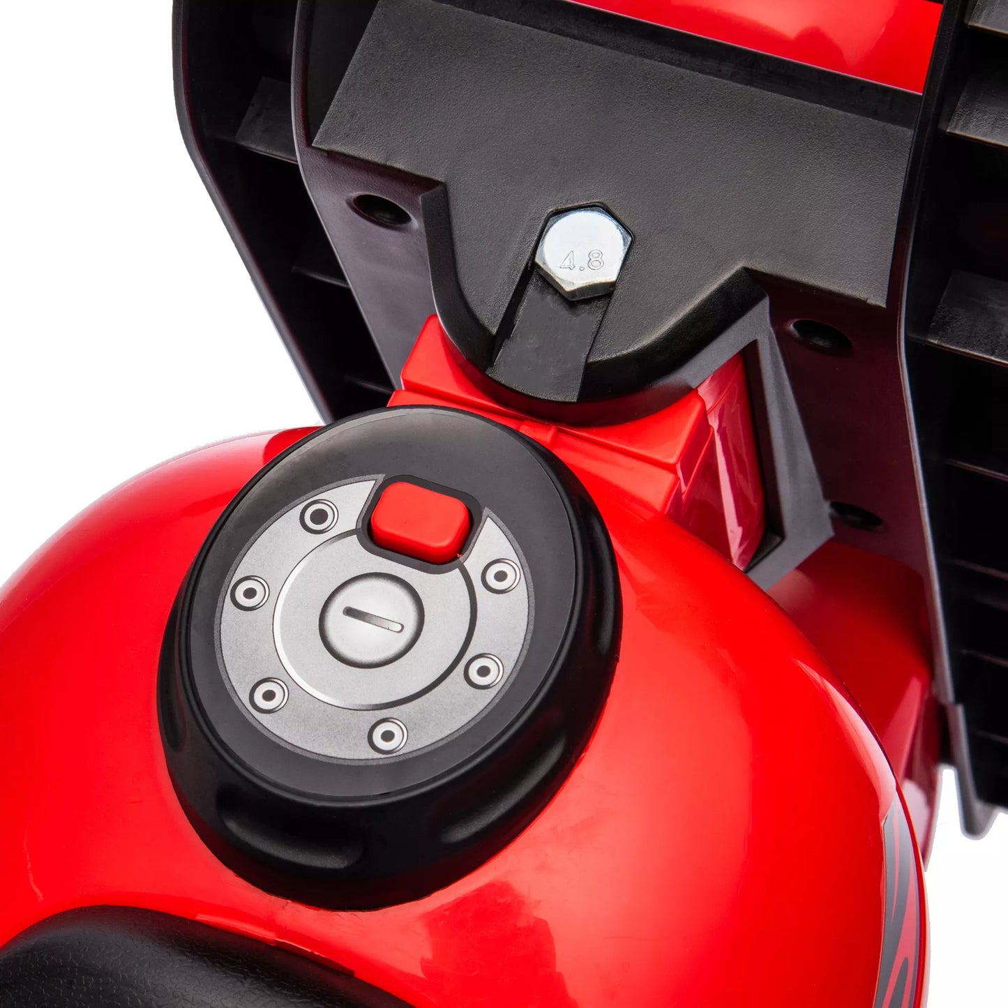 Vaikiškas čiuožiamasis automobilis, motociklo dizainas, muzika ir muilo burbulai, skirtas 2–5 metų amžiaus vaikams, raudonas