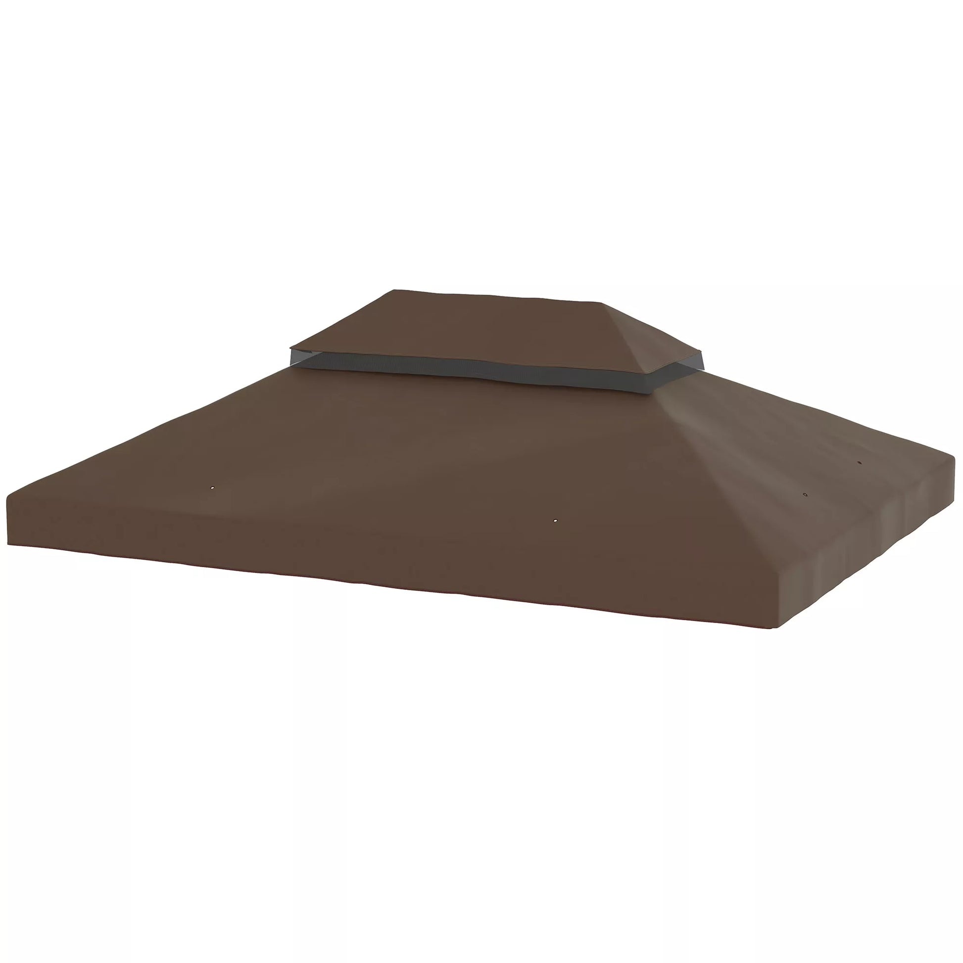 Sodo pavėsinės dangtis 3x4 m, 2 sluoksniai, pagamintas iš Oxford 600D audinio su nuotekų angomis, kavos spalvos