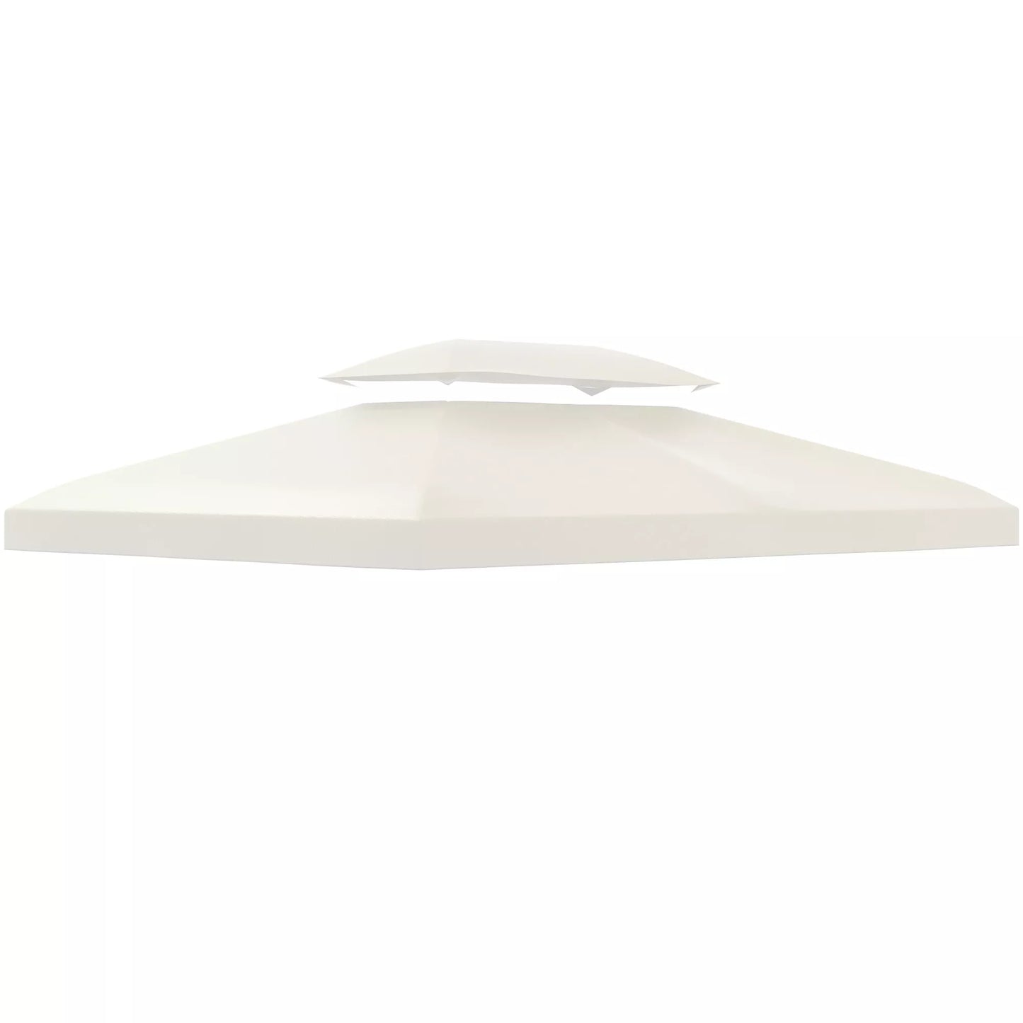 Atsarginis stogas metaliniam paviljonui 3x4m, atsparus vandeniui, su dvigubu stogu, pakeičiamas sodo paviljonui, vakarėlio palapinei, poliesterio, kreminės baltos spalvos