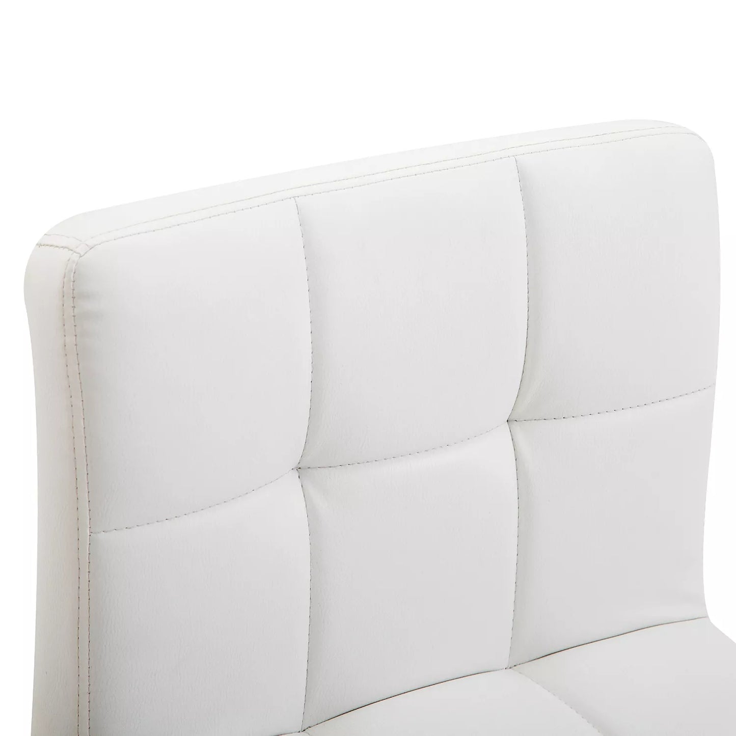 Biuro kėdė, pasukama kėdė, dirbtinė oda, plieninė konstrukcija, 5 ratukai, paminkštinta, balta