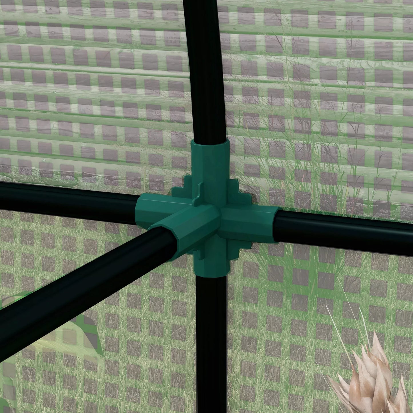 Mini šiltnamis Šiltnamis Šiltnamis, 2 auginimo zonos, suskleidžiamos durys, 185 x 94 x 150 cm, žalias