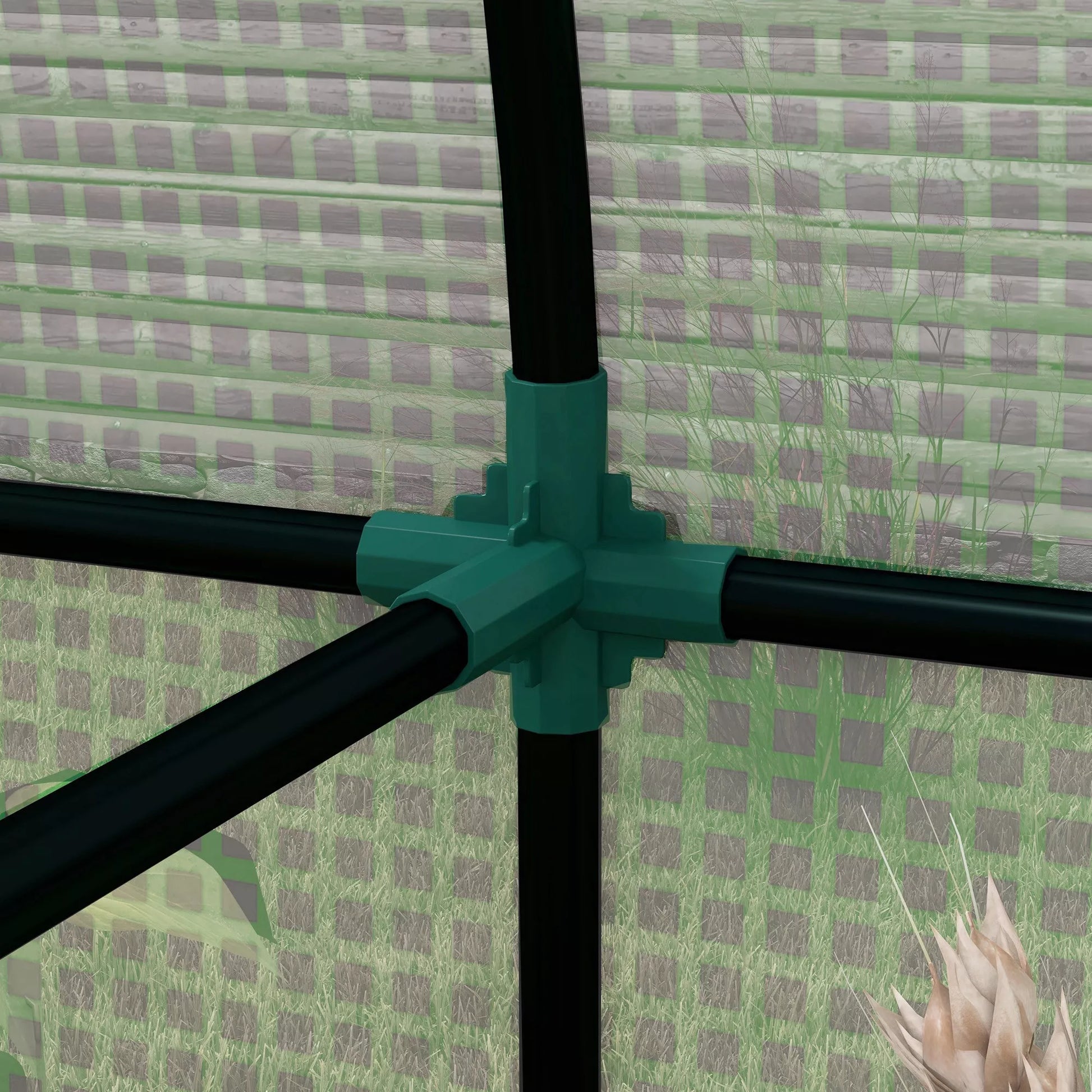 Mini šiltnamis Šiltnamis Šiltnamis, 2 auginimo zonos, suskleidžiamos durys, 185 x 94 x 150 cm, žalias