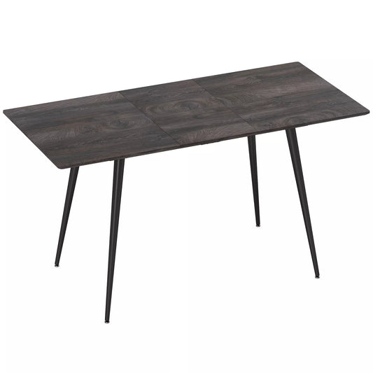 Išlankstomas valgomojo stalas, prailginamas stalas 6-8 žmonėms, virtuvės stalas su tvirtomis plieninėmis kojomis