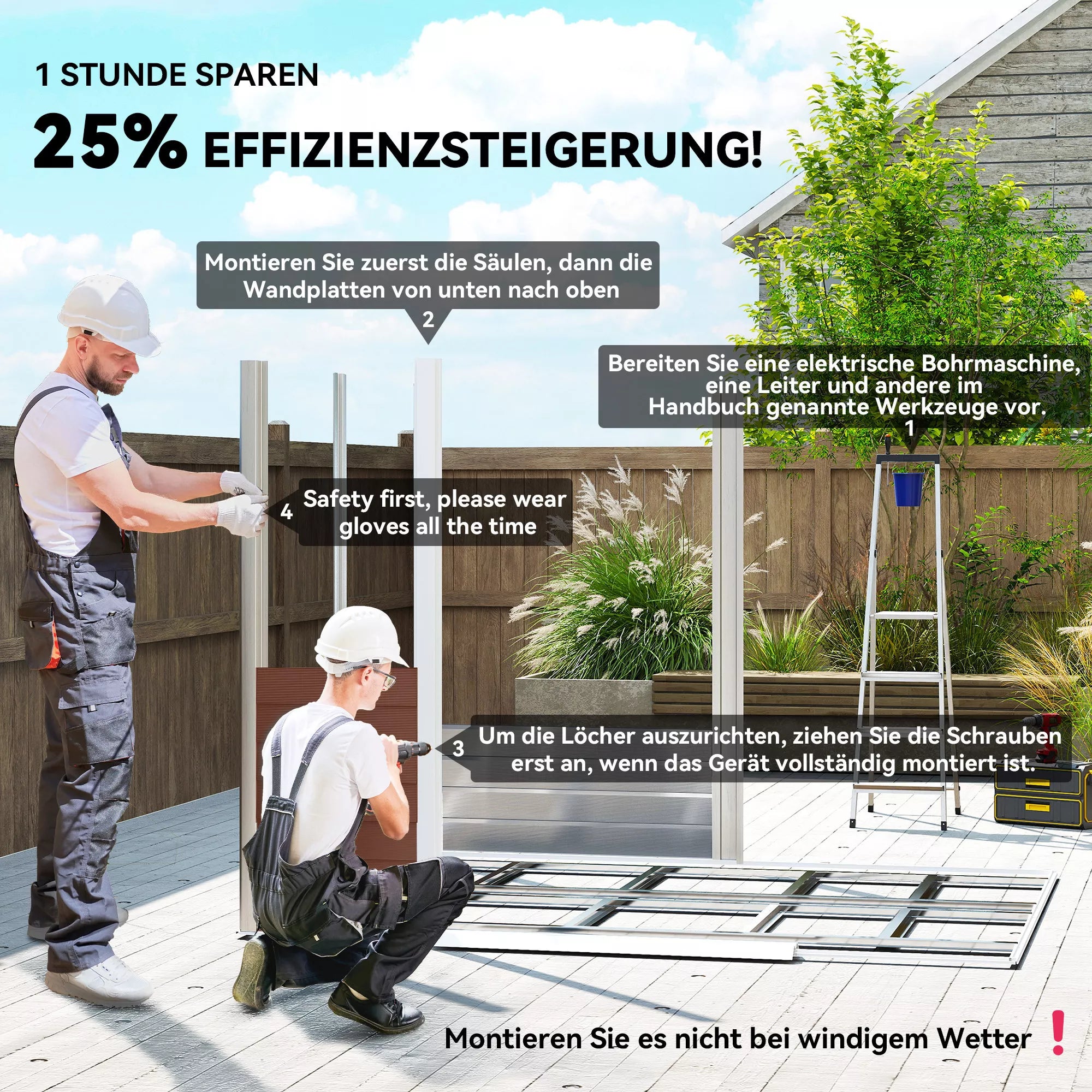 Metalinis sodo namelis, atsparus oro sąlygoms & nerūdyjantis, užrakinamas, 2,40 x 2,06 x 1,98 m, tikas