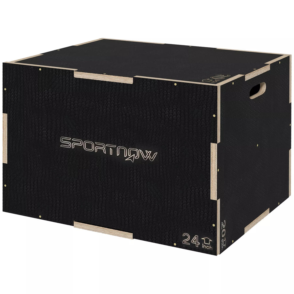 Plyo-Box/šokinėjančioji dėžė, tvirta, 76x61x51 cm, juoda, rankena 10x3,5 cm, iki 120 kg