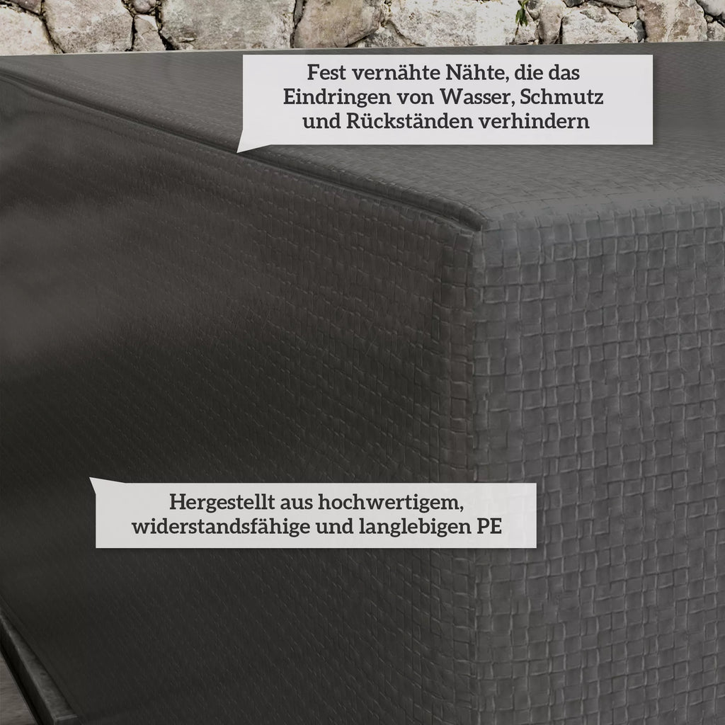 Saugomasis apvalkalas sodo baldams Žieminis Neperšlampamas apvalkalas Apsauginis nuo UV spindulių apvalkalas 235 x 190 x 90 cm Pilkos spalvos
