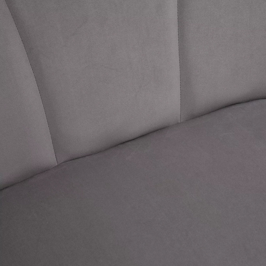 Dvivietė sofa, dvigulė sofa, dvivietis svetainės fotelis modernaus dizaino, atlaiko iki 160 kg, 132 x 66 x 80 cm, pilka