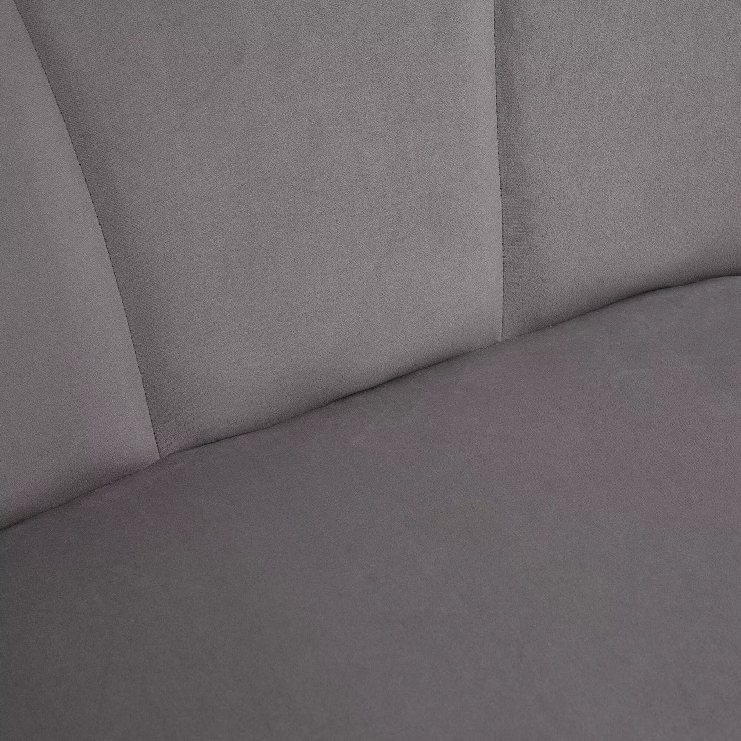 Dvivietė sofa, dvigulė sofa, dvivietis svetainės fotelis modernaus dizaino, atlaiko iki 160 kg, 132 x 66 x 80 cm, pilka