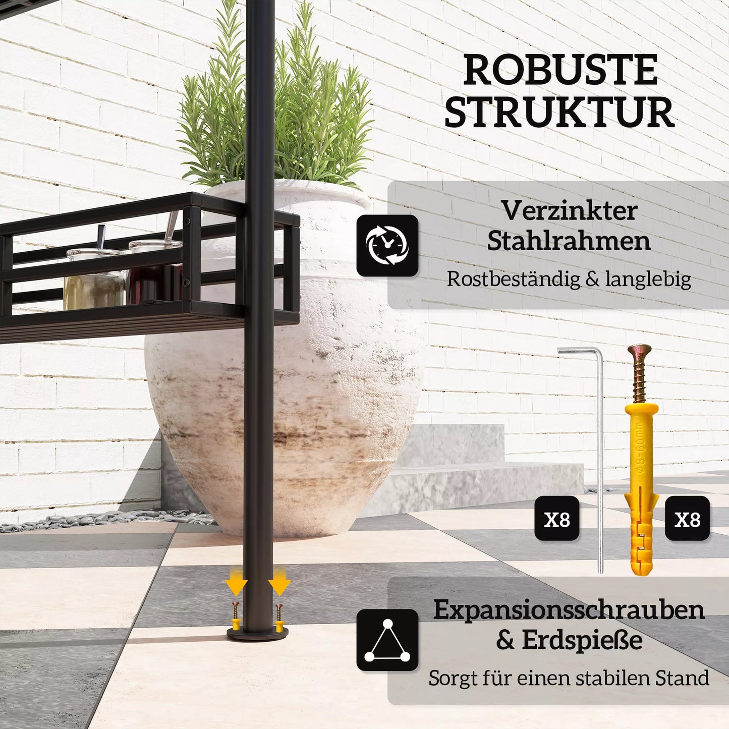 Grilio palapinė, BBQ palapinė, sodo pavėsinė su 2 lentynomis, sandėliavimo krepšiais, kabliukais, skirta terasai, smėlio spalvos