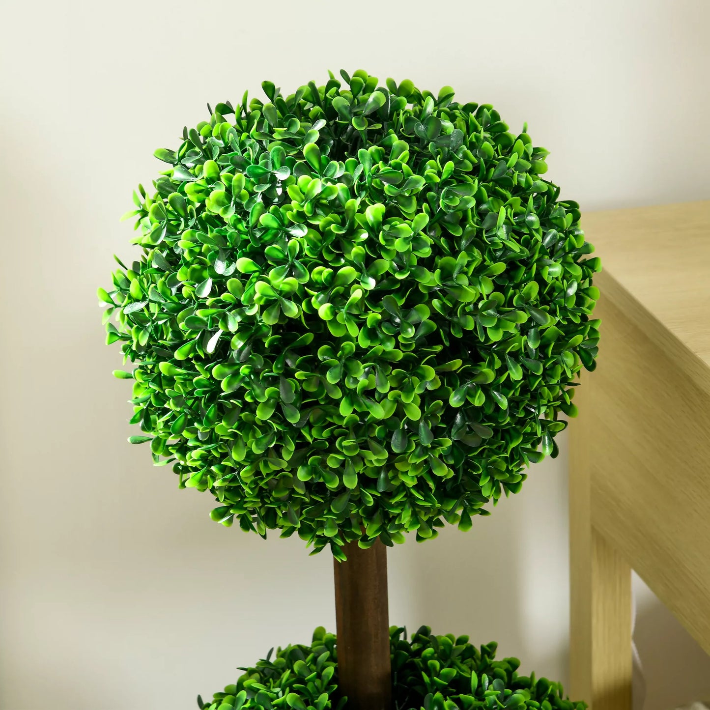 Dirbtiniai augalai, 2 vnt. buksmedžių rinkinys, 90 cm, dirbtinis augalas, dekoratyvinis augalas vidaus ir lauko sąlygoms, žalias