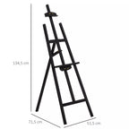 Dailės stovas reguliuojamas 134,5 cm juodas