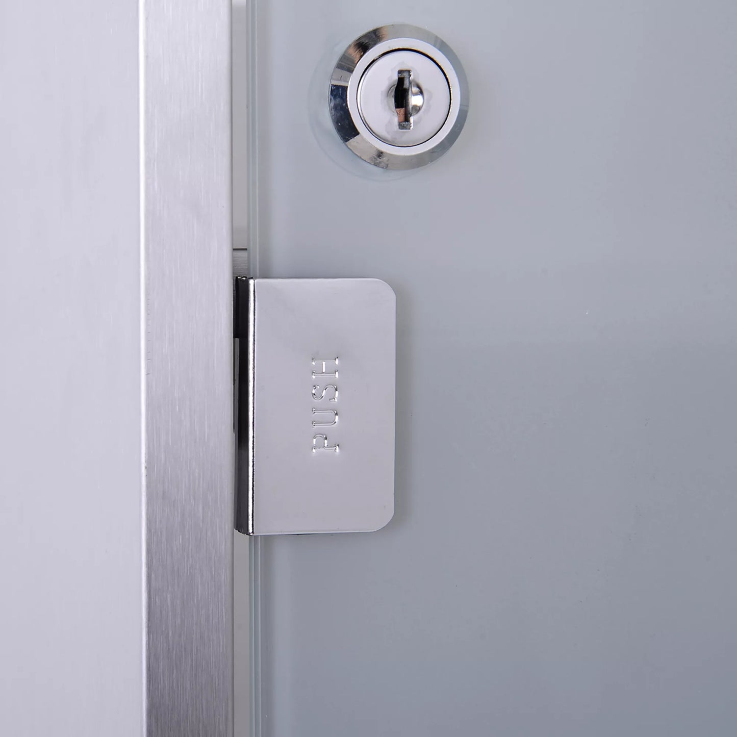 Medicinos spintelė Vaistų spintelė iš nerūdijančio plieno, užrakinama Vaistų spintelė su 3 skyreliais, stiklinėmis durelėmis Vaistų spintelė vaistams laikyti, 30 x 18 x 50 cm