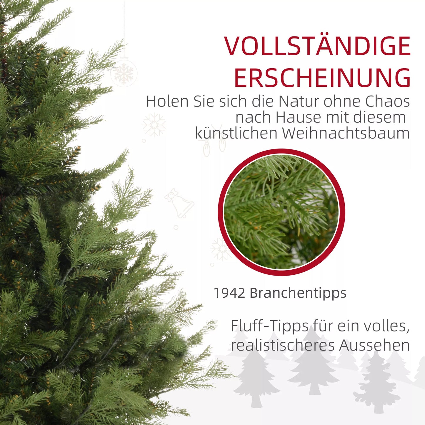 Dirbtinė kalėdinė eglė, realistiškos išvaizdos, greitai surenkama, plastikinė, žalia, 100 x 100 x 150 cm