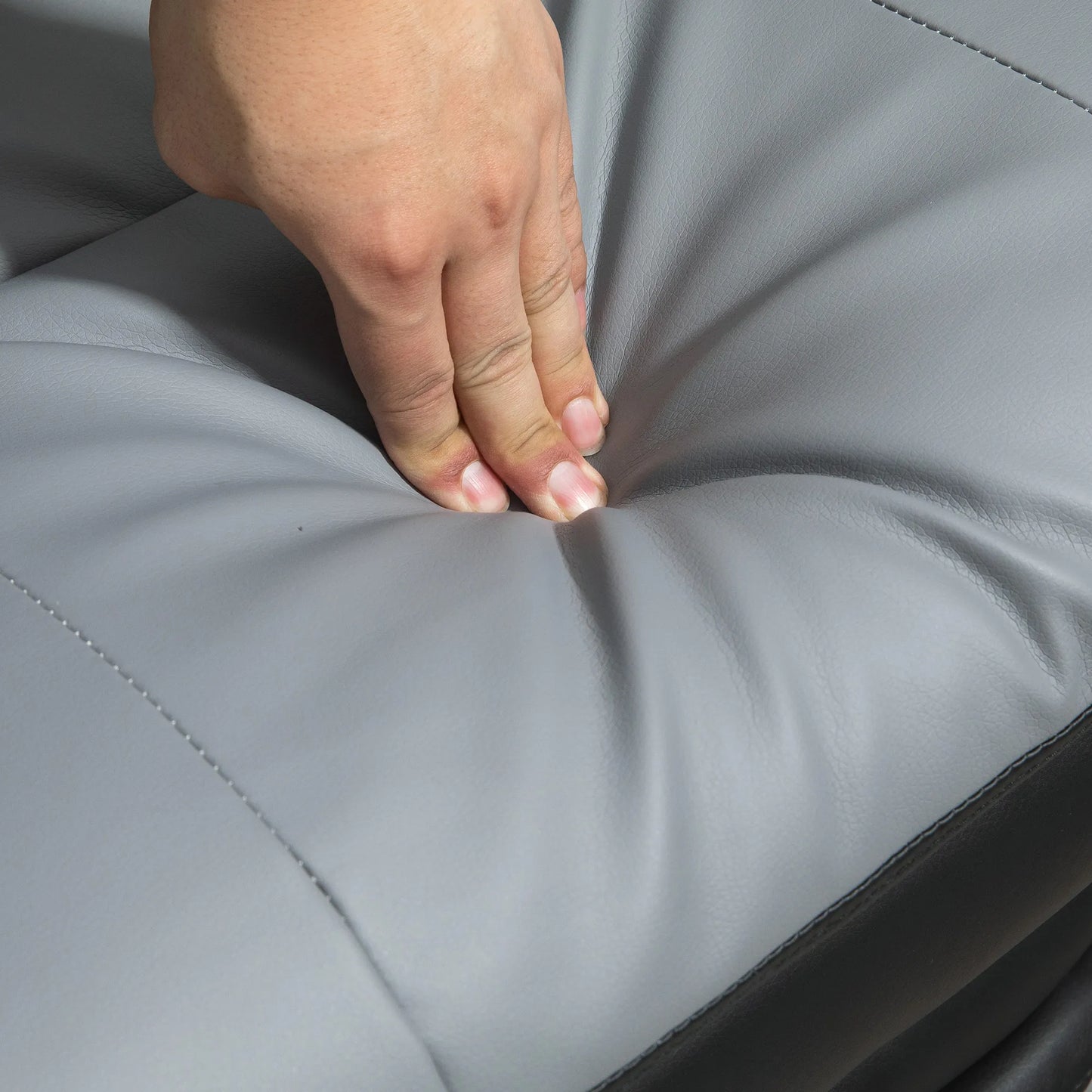 Biuro kėdė, ergonomiška, reguliuojama, 63x71x123-129cm, Šviesiai pilka/Juoda