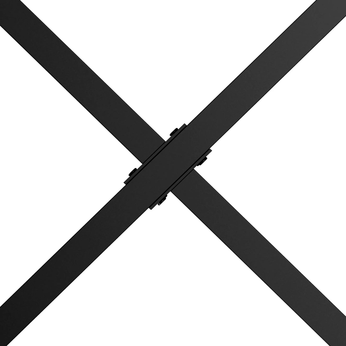 2 vnt. Plieninės stalo kojos / atramos, skirtos valgomajam stalui, rašomajam stalui, kavos staliukui, stalo pagrindas, X formos, juodos, 72 cm