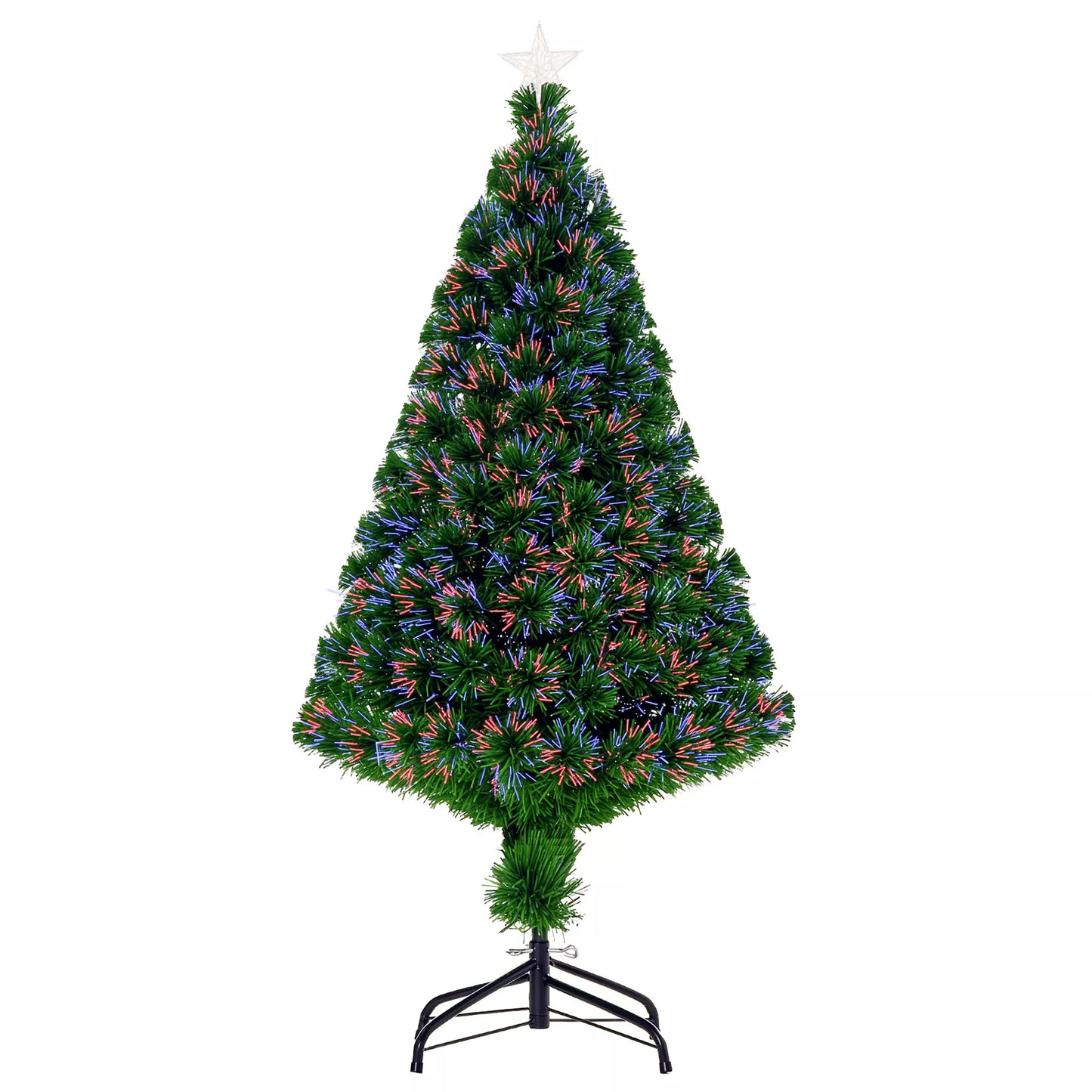 Kalėdinė eglutė, dirbtinė eglė su kalėdiniais papuošalais, LED lemputės, 60 x 60 x 120 cm, žalia