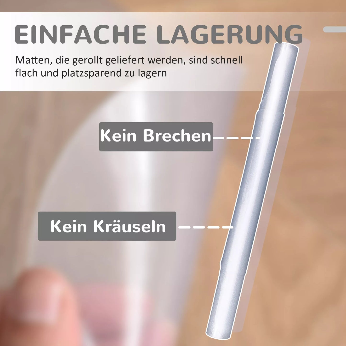 Kėdės kilimėlis kietoms grindims, 90 x 120 cm, neslystantis, permatomas. Grindų apsauga medienai ir plytelėms, skirta biurui ir namams.