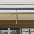 Pergola, tvirta saulės apsauga sodui, balkonui, terasai, pagaminta iš metalo ir plastiko, atspari UV spinduliams ir vandeniui, chaki spalvos