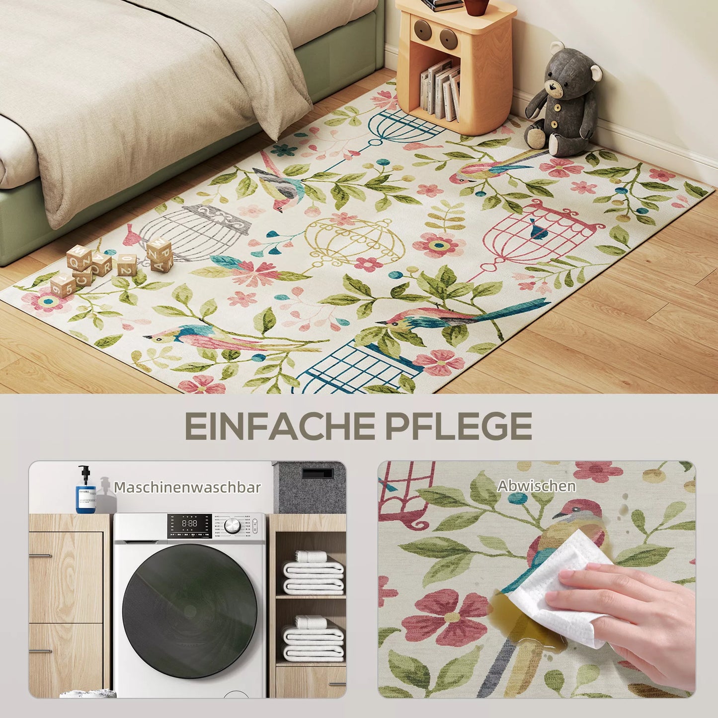 Universalus lauko kilimas, poliesteris, lengva priežiūra, neslystantis, spalvotas