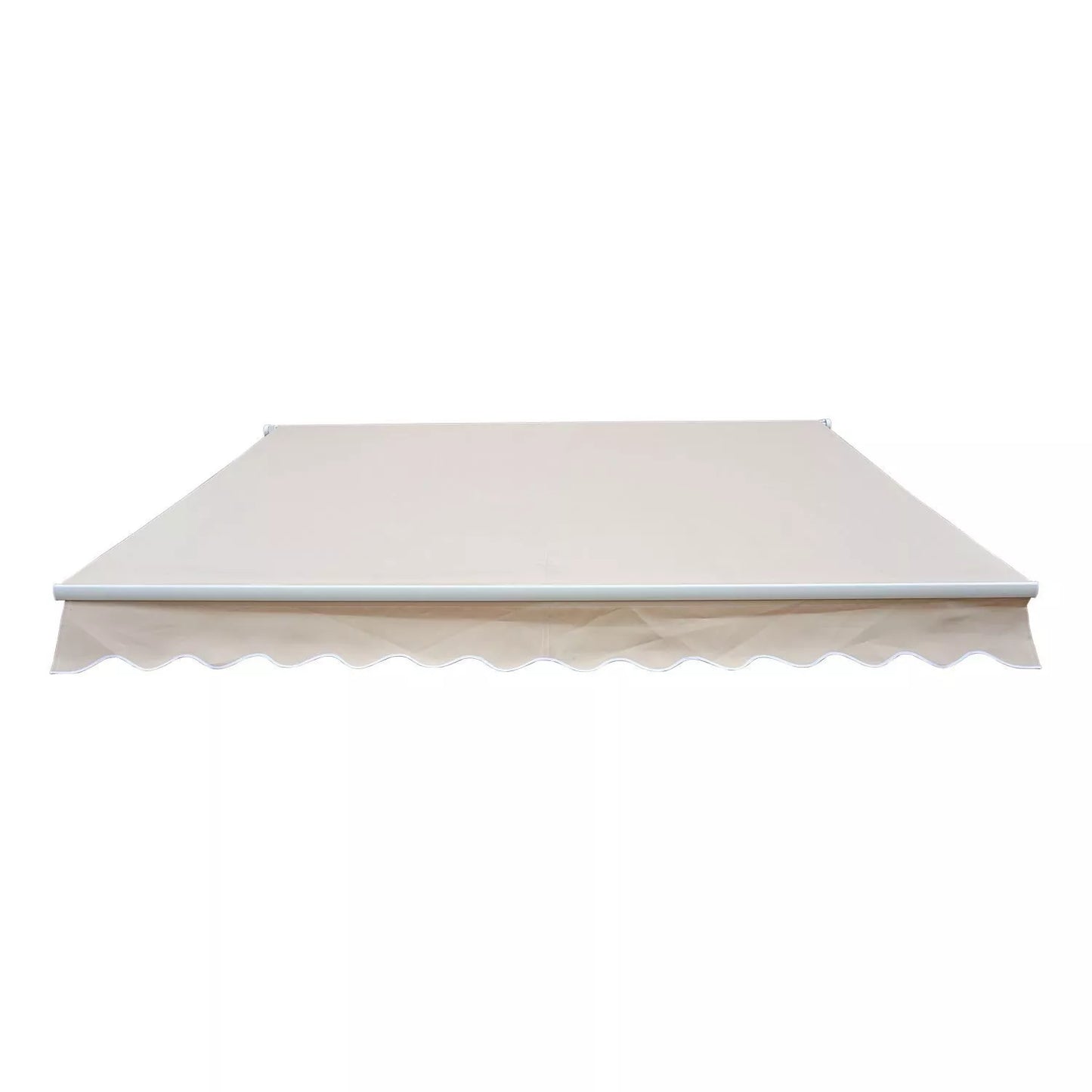 Markizė su alkūne, reguliuojama prispaudžiama markizė, terasos markizė 4,5 x 3 m apsauga nuo saulės su rankenėle, balkono markizė, smėlio spalvos