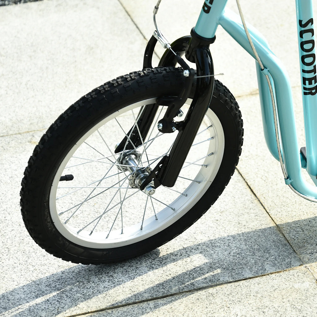 Vaikų paspirtukas nuo 5 metų Scooter Tretroller Cityroller Vaikų paspirtukas Kickboard su pneumatinėmis padangomis 16/12 colių Mėlynas 135 x 58 x 88-94 cm