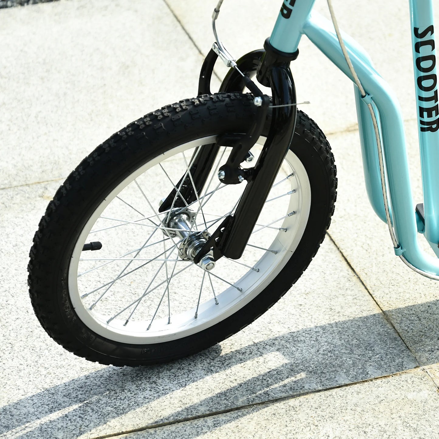 Vaikams nuo 5 metų paspirtukas, riedlentė, miesto paspirtukas, vaikiškas paspirtukas su pneumatinėmis padangomis 16/12 colių Mėlynas 135 x 58 x 88-94 cm